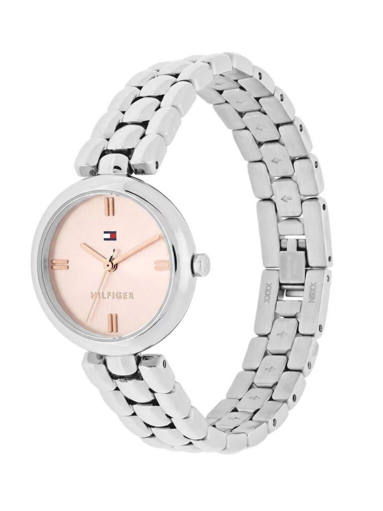 Pink Carnation Dial Stainless Steel Watch  Women