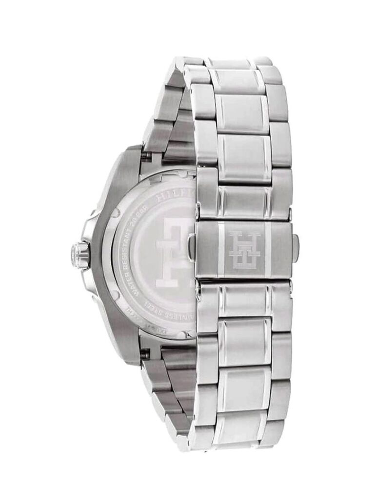 Blue Silver-Plated Blue Dial Watch  Men