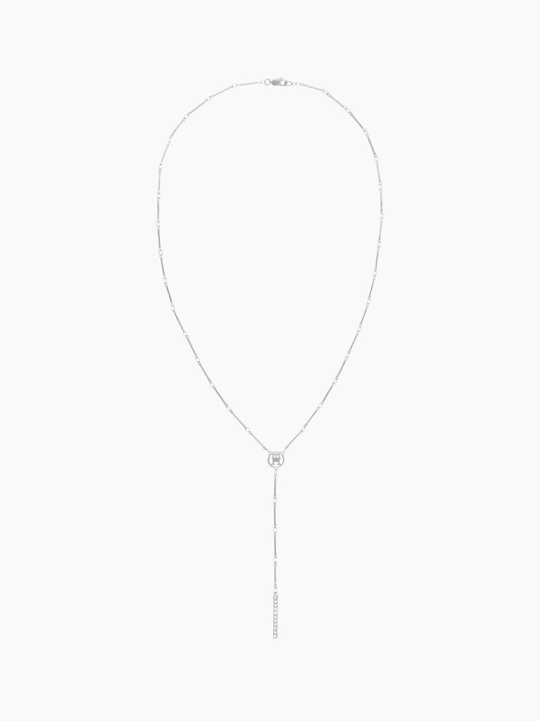 Silver Bar Chain Necklace  Women