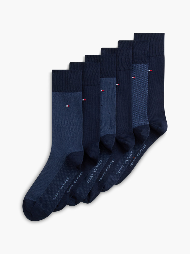 Blue Tommy Hilfiger Men's Classic Socks 6 Pack  Men