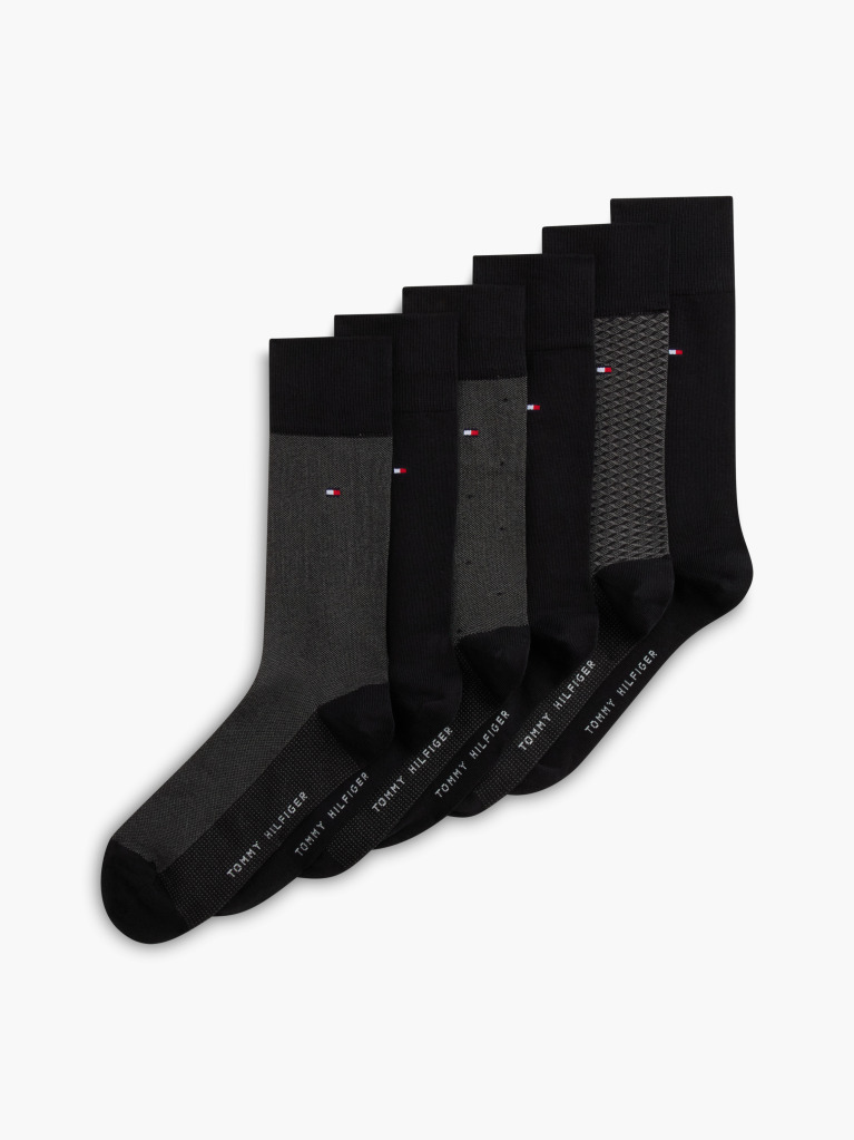 Black Tommy Hilfiger Men's Classic Socks 6 Pack  Men