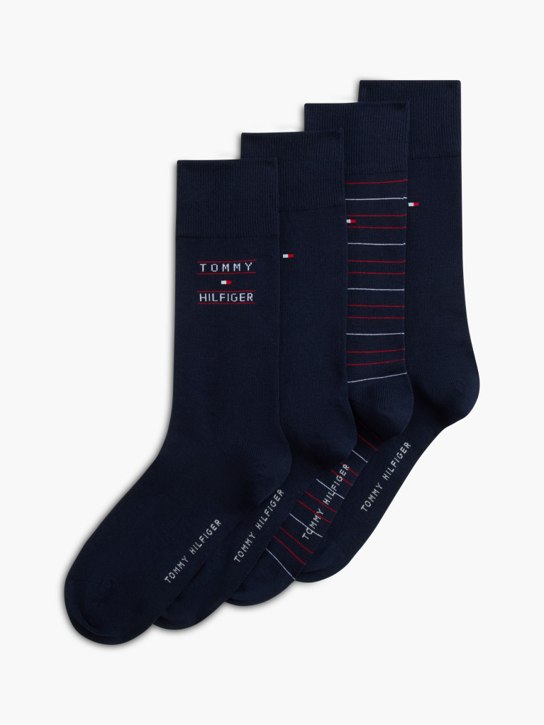 Blue Tommy Hilfiger Men's Classic Socks 4 Pack  Men