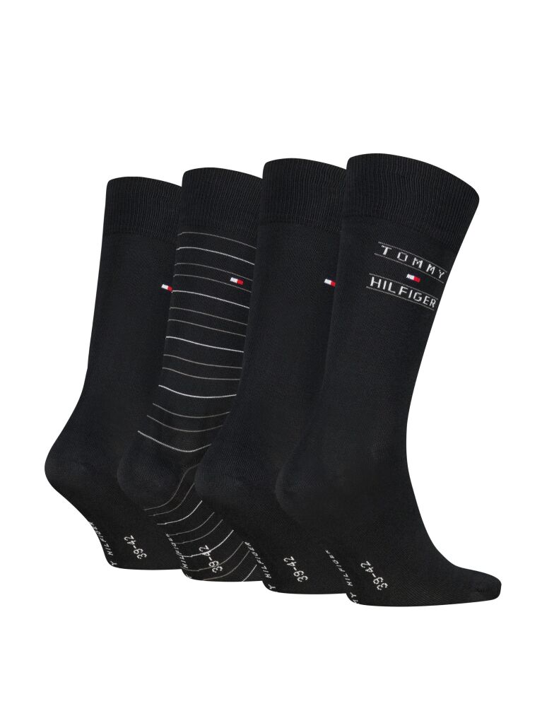 Black Tommy Hilfiger Men's Classic Socks 4 Pack  Men