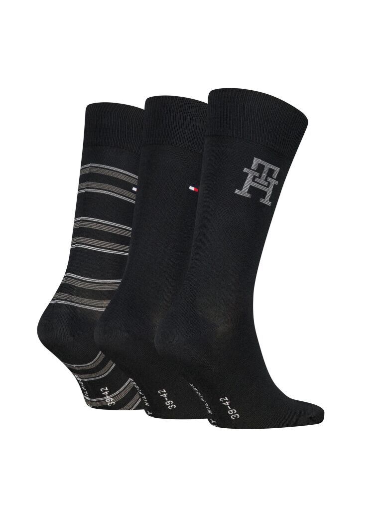 Black Tommy Hilfiger Men's Classic Socks 3 Pack  Men