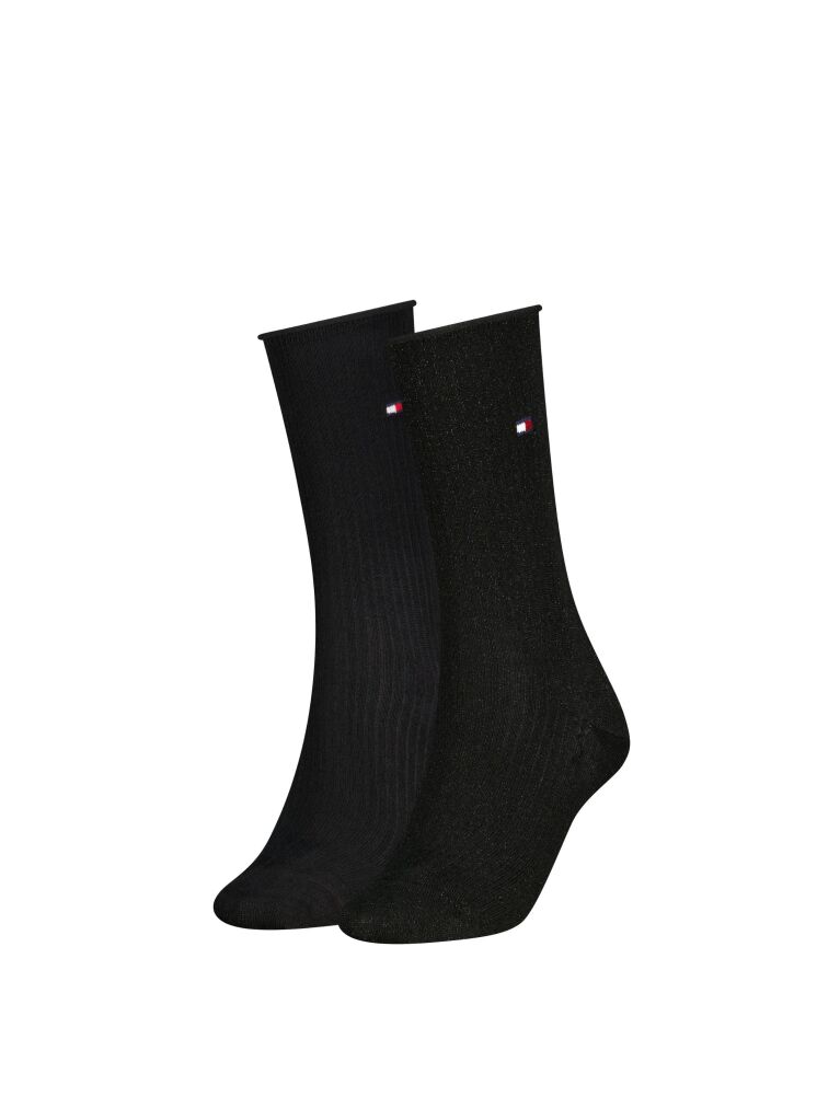 Black Tommy Hilfiger Women's Classic Socks 2 Pack  Women