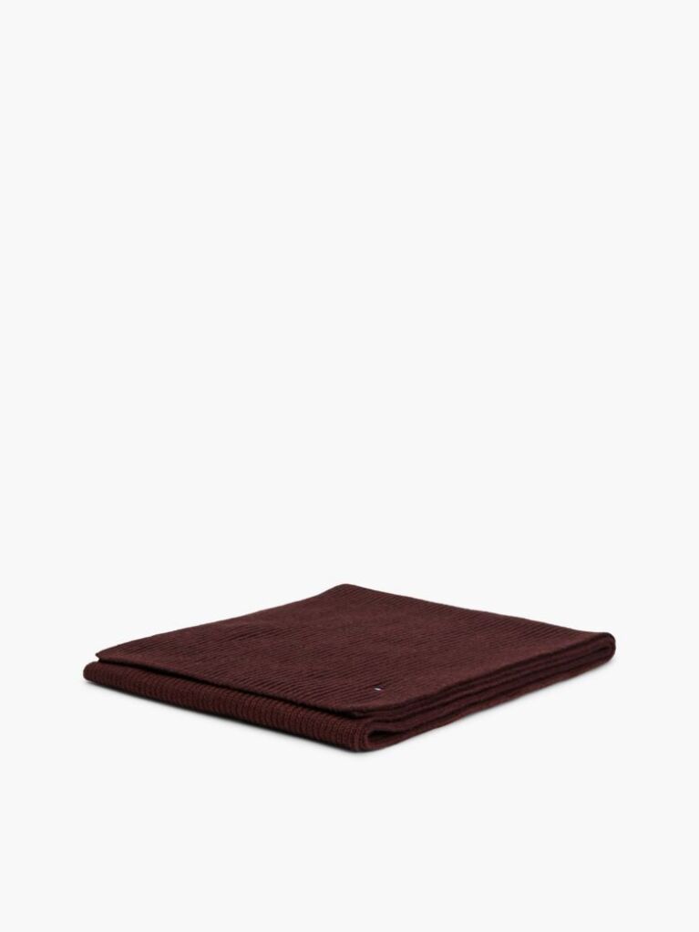 Red Hilfiger Flag Embroidery Scarf with Cashmere  Men