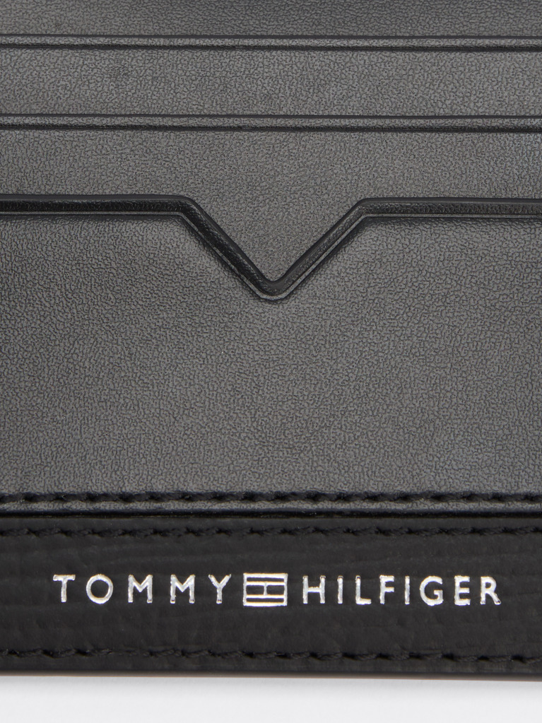 Black TH Business Leather Card Holder  Men