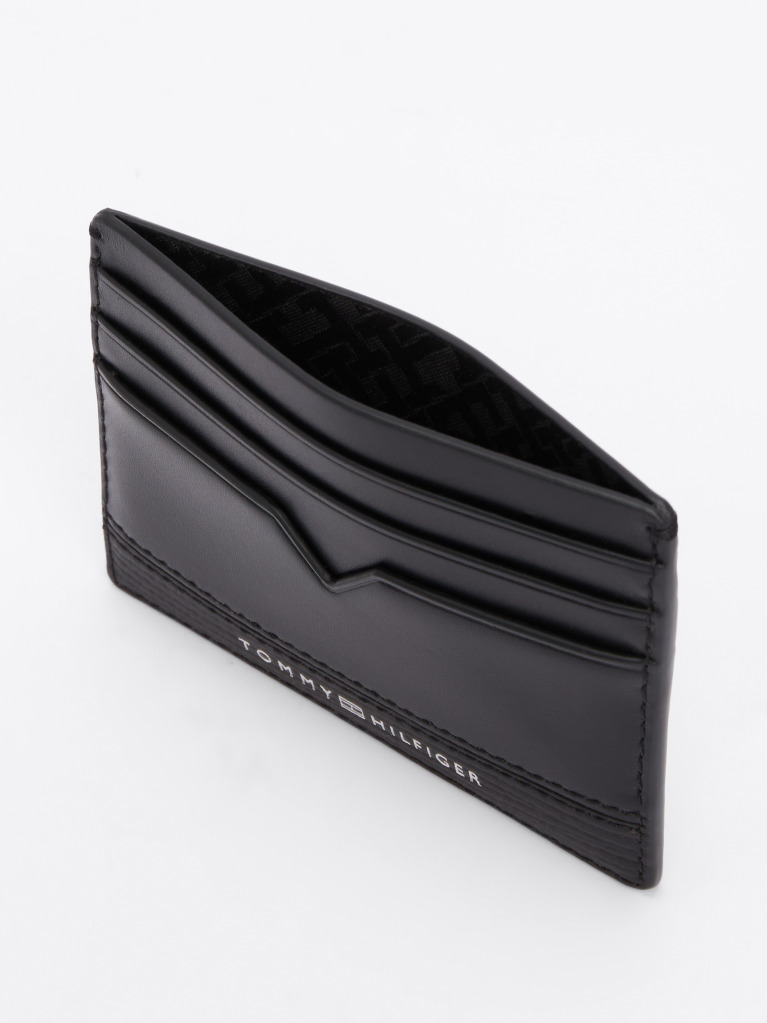 Black TH Business Leather Card Holder  Men