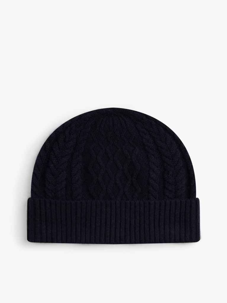 Multi TH Crest Cable Knit Beanie  Men