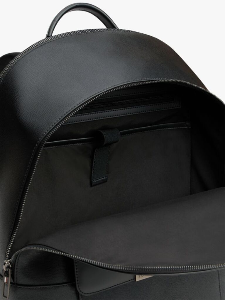 Black TH Business Leather Backpack  Men