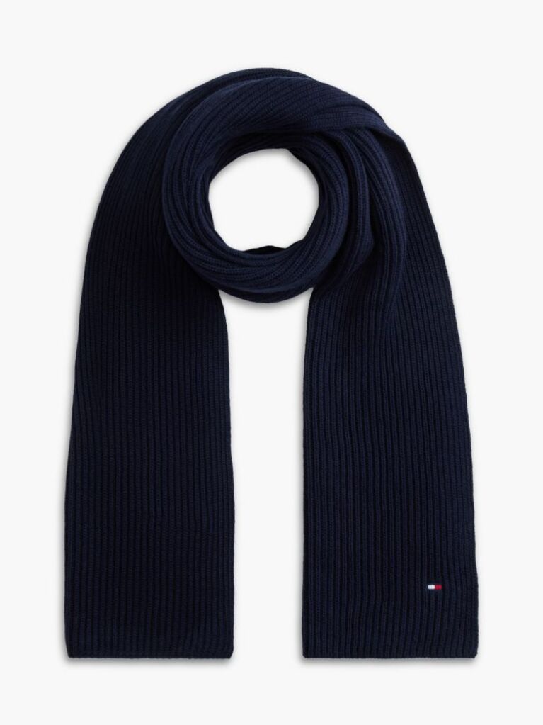 Blue Hilfiger Flag Scarf And Beanie Gift Box  Men