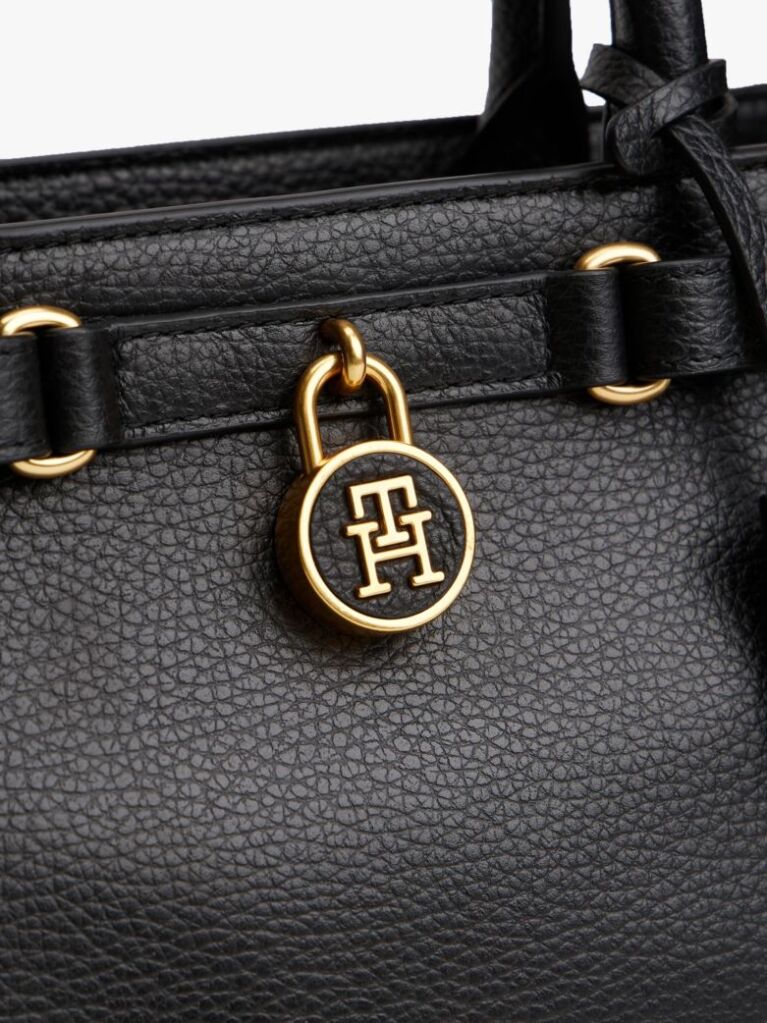 Black The American Icon Leather Crossbody Mini Tote Bag  Women