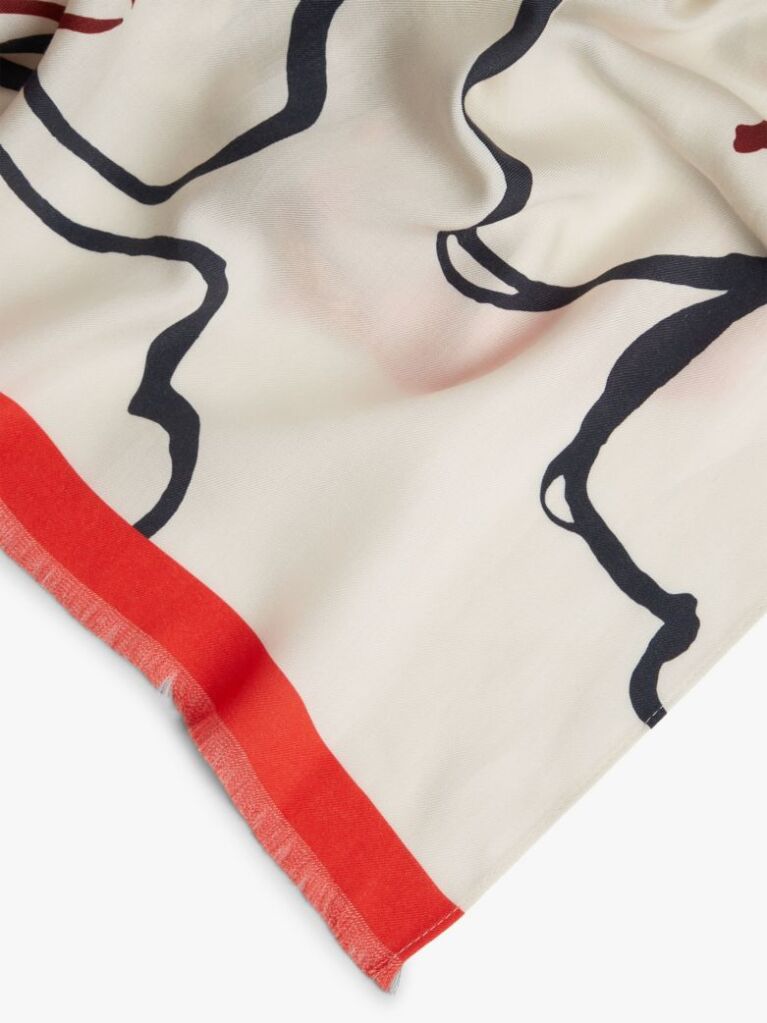 Multi Hilfiger Flag Floral Scarf  Women