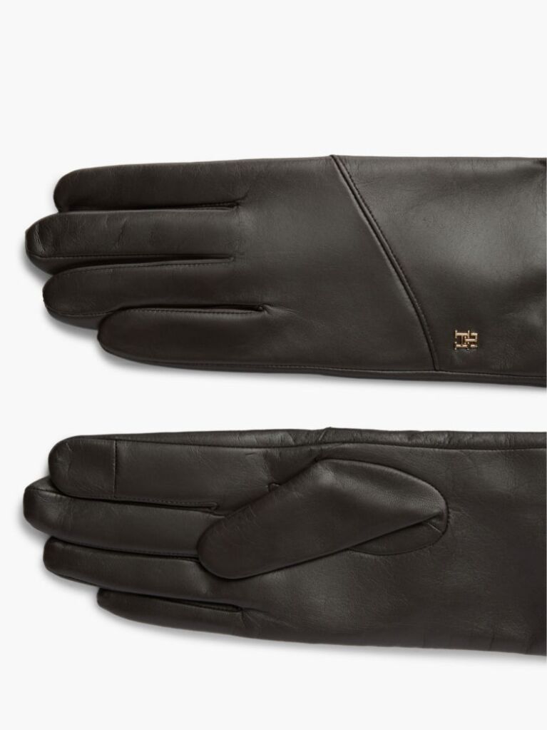 Brown Chic TH Monogram Leather Gloves  Women