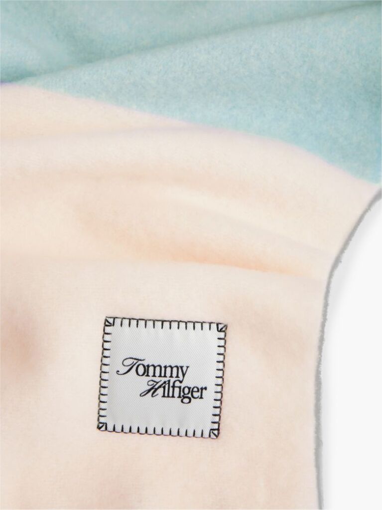 Multi Wool Blend Flag Embroidery Scarf  Women