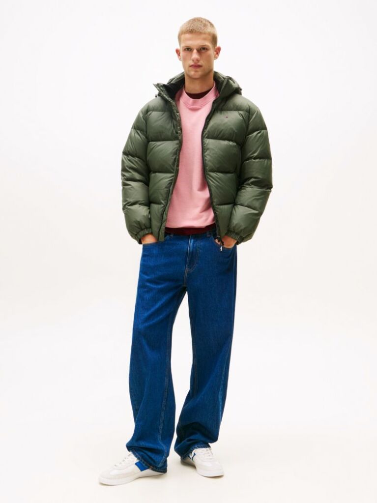 Green Water Repellent Down Jacket  Men