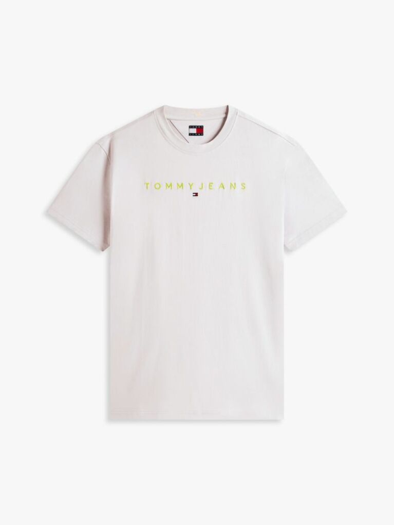 Γκρι T-Shirt Σε Κανονική Γραμμή Με Κεντητό Λογότυπο  Άνδρες