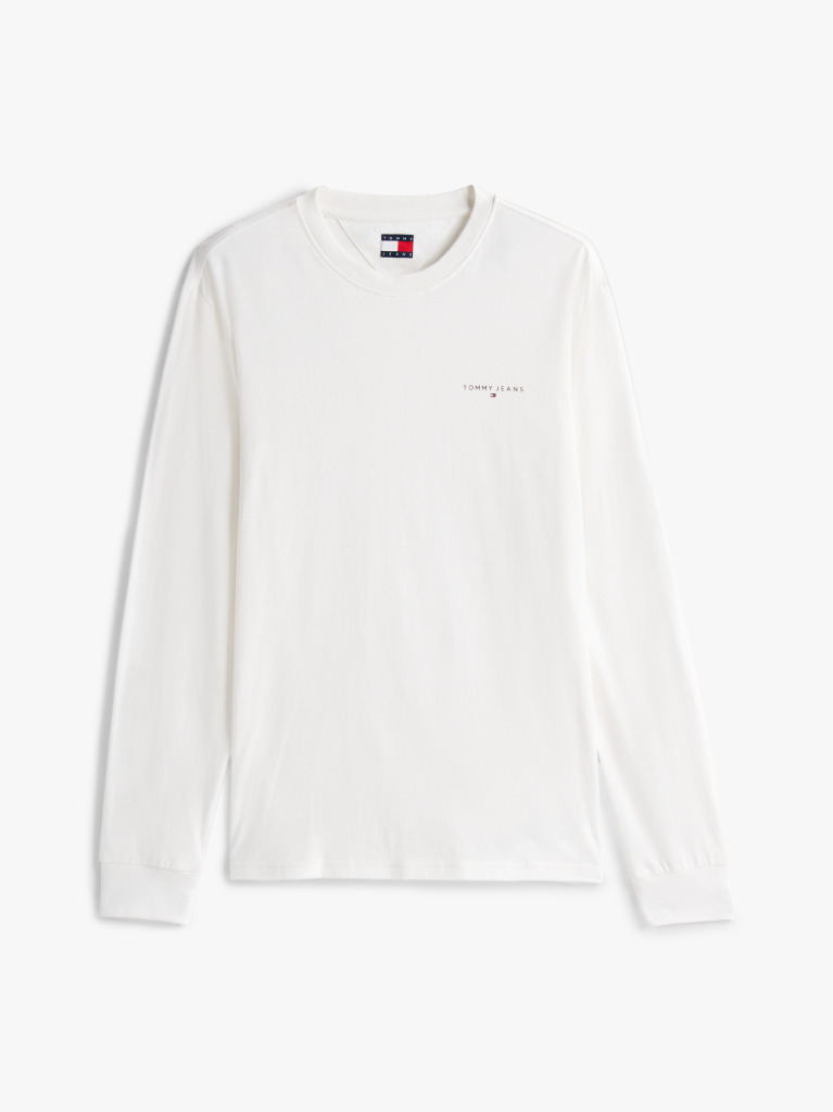 Μπεζ Μακρυμάνικο T-Shirt Σε Slim Γραμμή Με Λογότυπο  Άνδρες