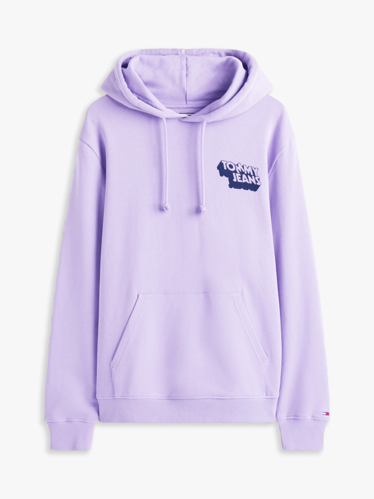 Μωβ Hoody Με Φινίρισμα Και Λογότυπο Στο Πίσω Μέρος  Άνδρες