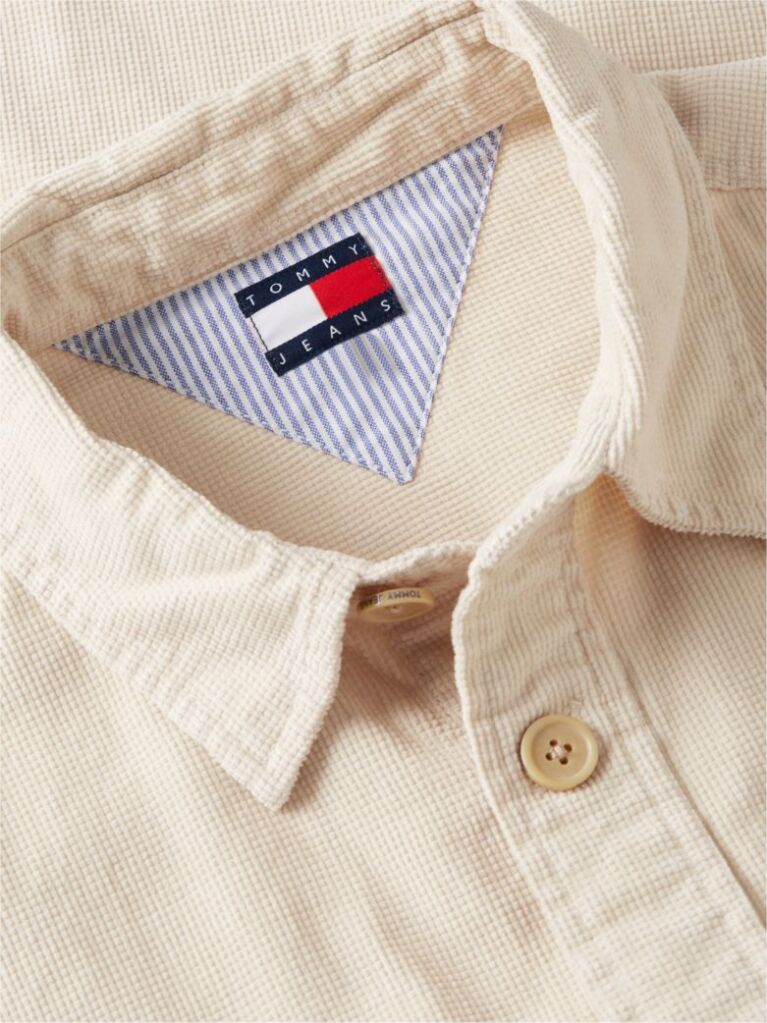 Beige Brick Cord Overshirt  Men