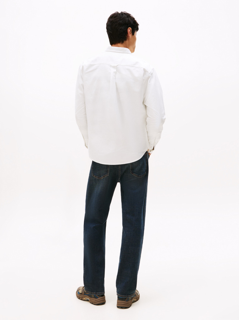 Beige Relaxed Fit Oxford Shirt  Men