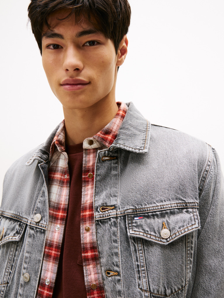 Denim Ryan Denim Trucker Τζάκετ Με Λογότυπο Στο Πίσω Μέρος  Άνδρες