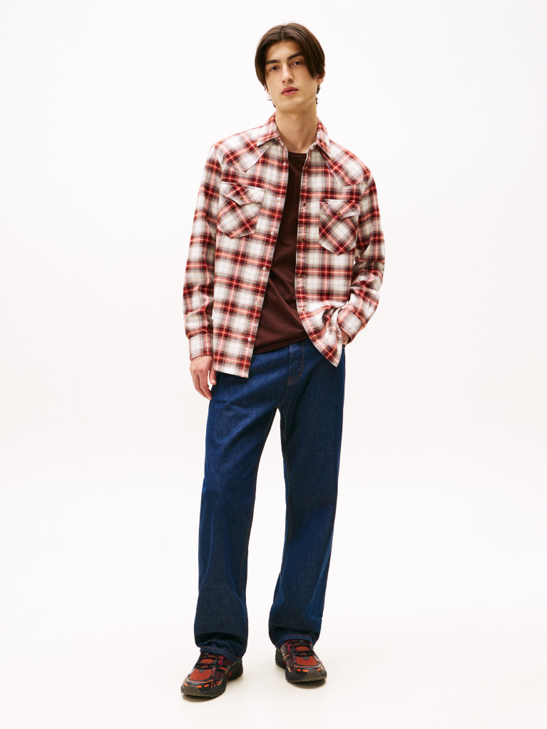 Multi Flannel Καρό Western Πουκάμισο Σε Κανονική Γραμμή  Άνδρες
