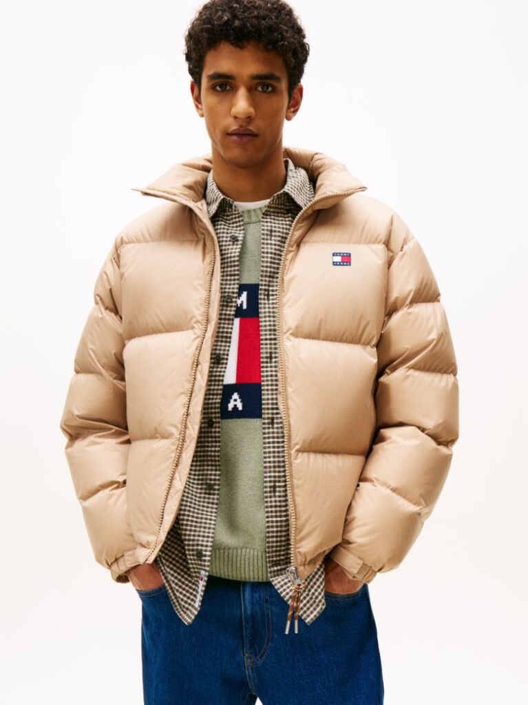 Beige Water Repellent Ripstop Alaska Puffer Jacket  Men
