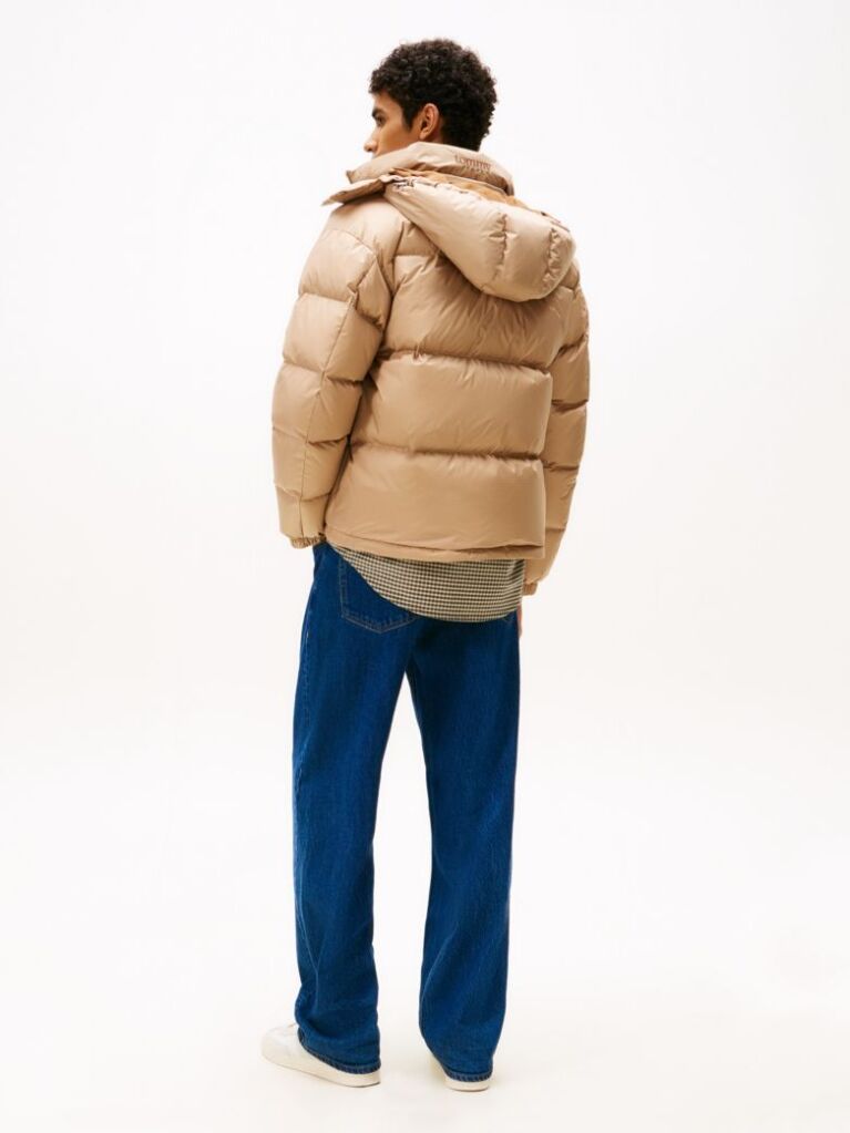 Beige Water Repellent Ripstop Alaska Puffer Jacket  Men