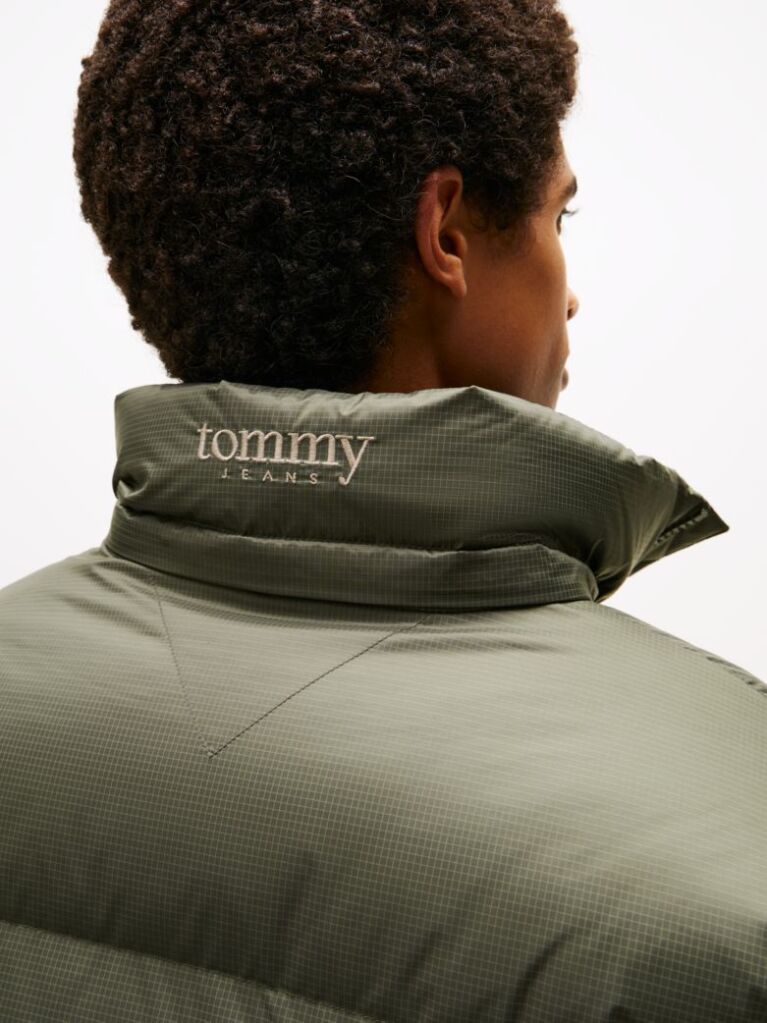 Green Water Repellent Ripstop Alaska Puffer Jacket  Men