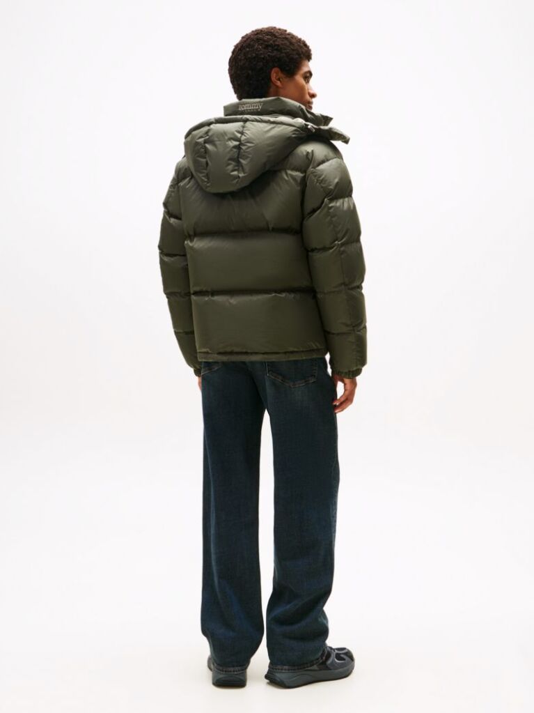 Green Water Repellent Ripstop Alaska Puffer Jacket  Men