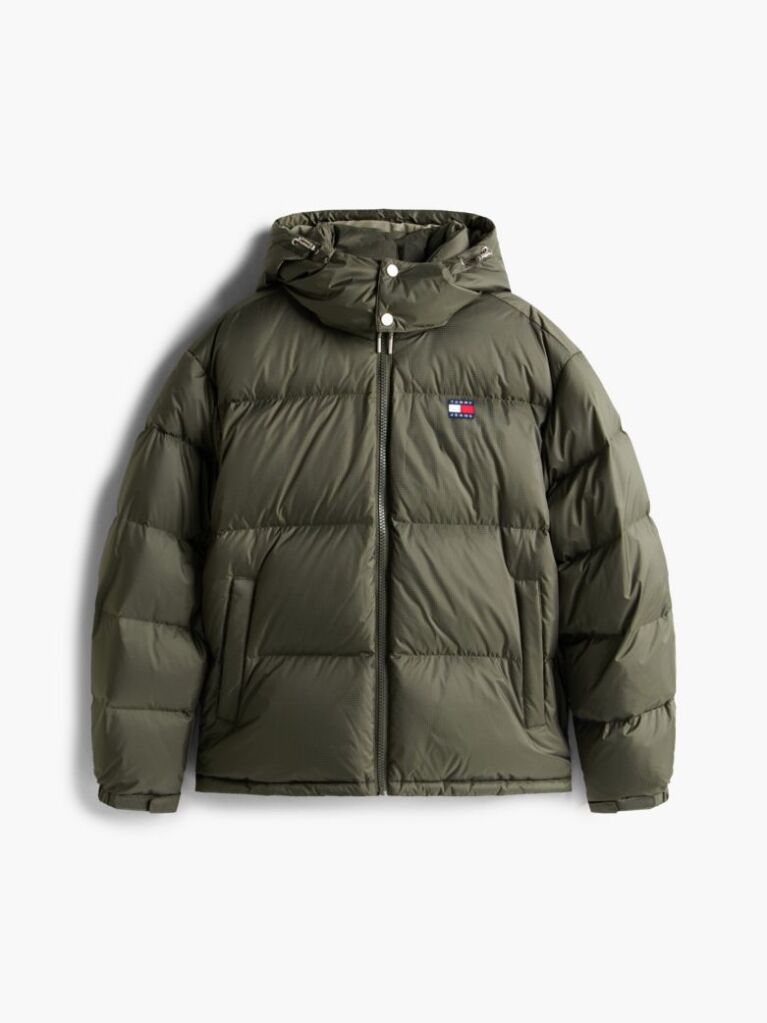 Green Water Repellent Ripstop Alaska Puffer Jacket  Men