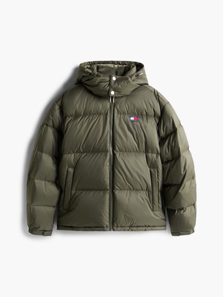Green Water Repellent Ripstop Alaska Puffer Jacket  Men