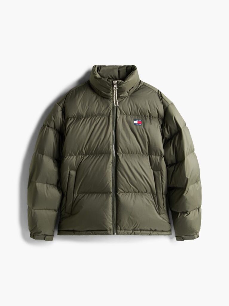 Green Water Repellent Ripstop Alaska Puffer Jacket  Men