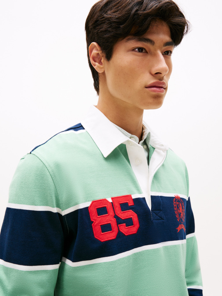 Multi Heritage Relaxed Stripe Rugby Shirt  Men
