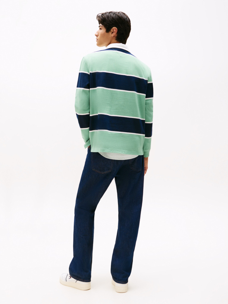 Multi Heritage Relaxed Stripe Rugby Shirt  Men