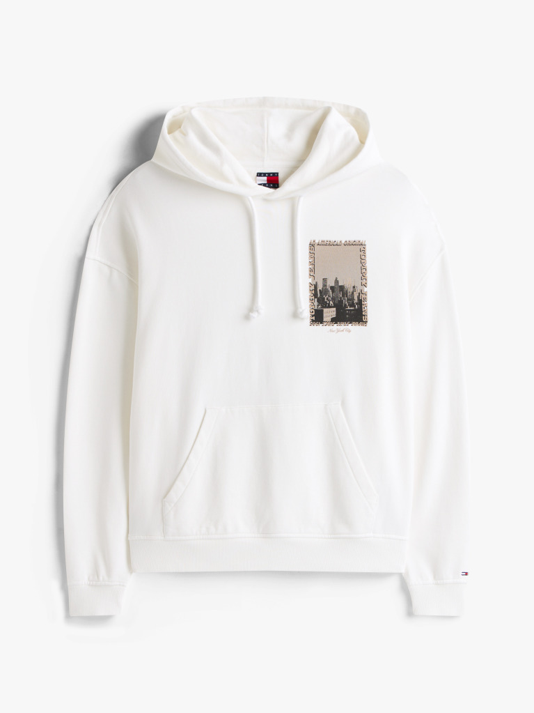 Μπεζ 90s Hoody Με Σχέδιο  Άνδρες