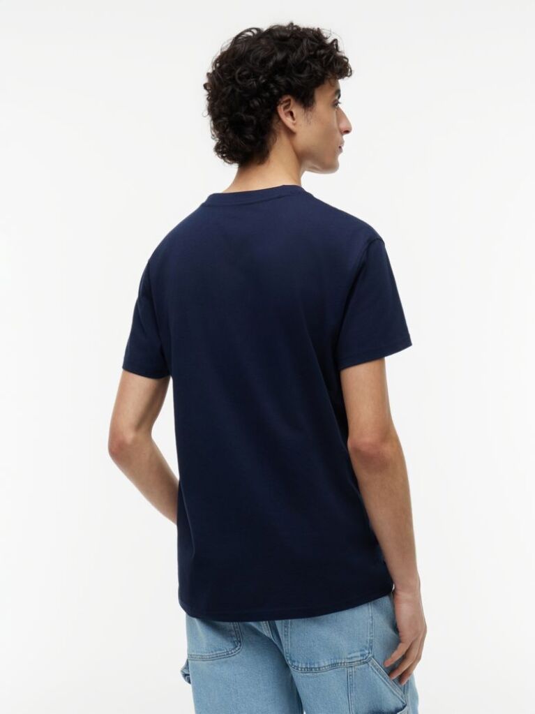Μπλε T-Shirt Με Κλασική Λαιμόκοψη Και Σημαία Tommy  Άνδρες