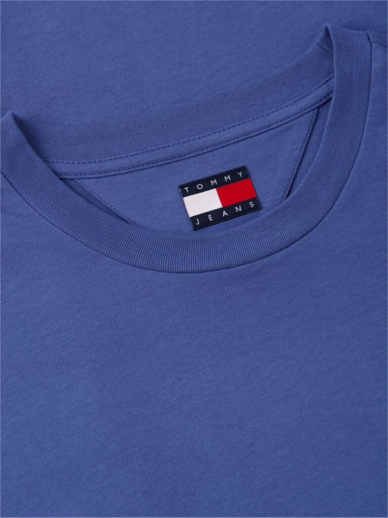Μπλε Slim Βαμβακερό T-Shirt Με Signature Λογότυπο  Άνδρες