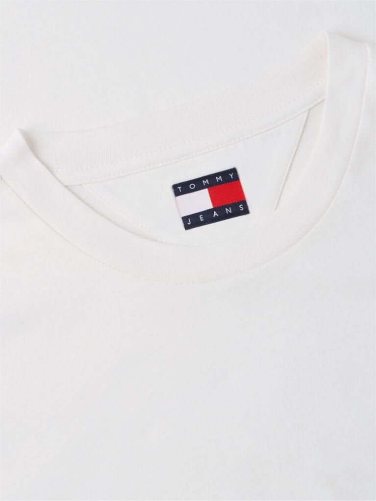 Άσπρο Slim Βαμβακερό T-Shirt Με Signature Λογότυπο  Άνδρες