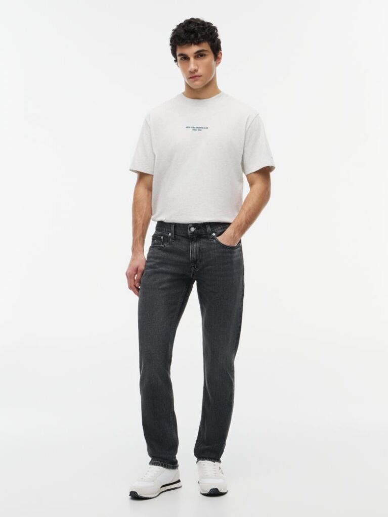 Denim Scanton Μαύρο Τζιν Σε Στενή Γραμμή Με Εφέ Ξεθωριάσματος  Άνδρες