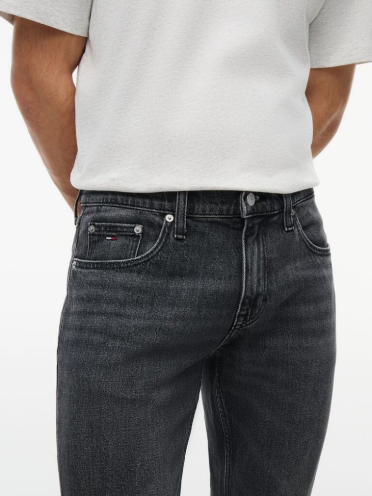 Denim Scanton Μαύρο Τζιν Σε Στενή Γραμμή Με Εφέ Ξεθωριάσματος  Άνδρες