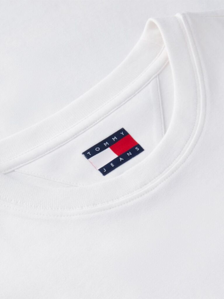 Άσπρο T-Shirt Με Κεντητό Λογότυπο  Άνδρες