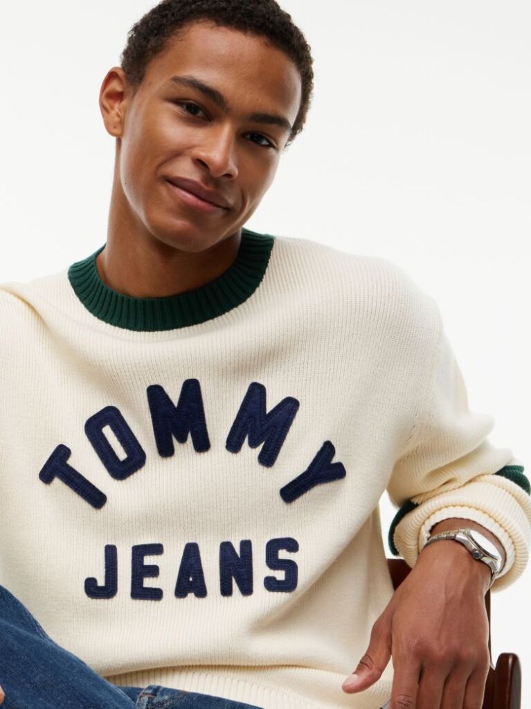 Beige Classic Logo Appliqué Jumper  Men