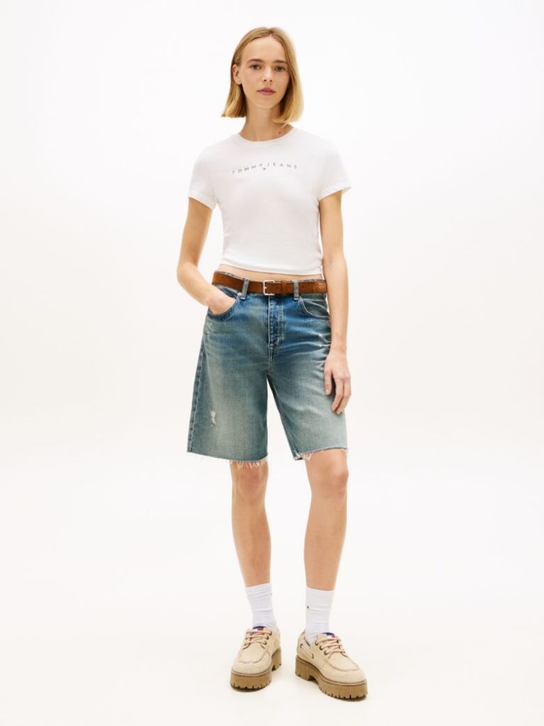 White Essential Logo Slim Fit T-Shirt  Women