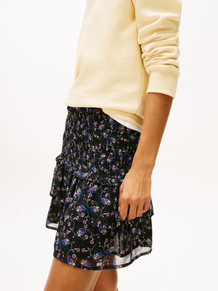 Multi Floral Print Tiered Mini Skirt  Women
