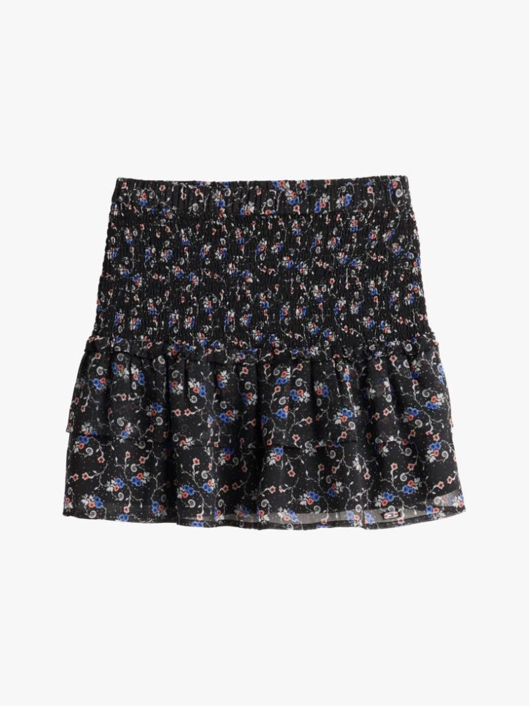 Multi Floral Print Tiered Mini Skirt  Women