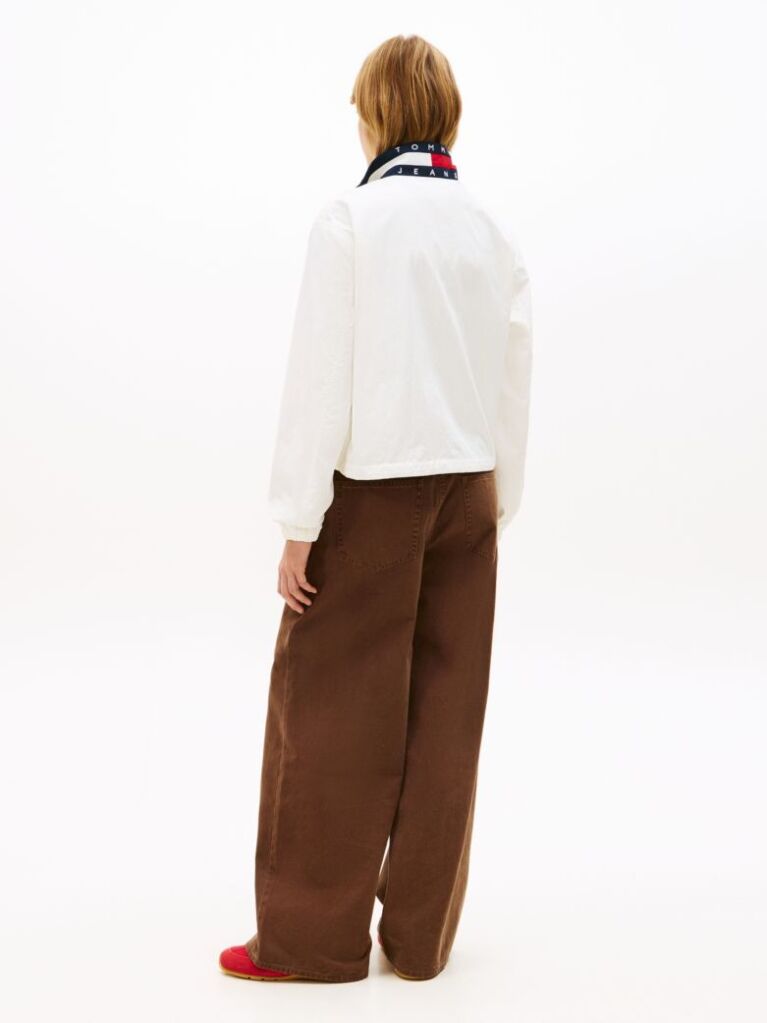 Beige Logo Collar Water Repellent Jacket  Women