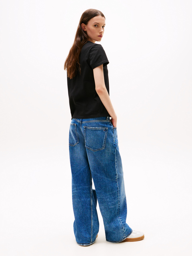 Black Regular Essential Logo Tee  Women