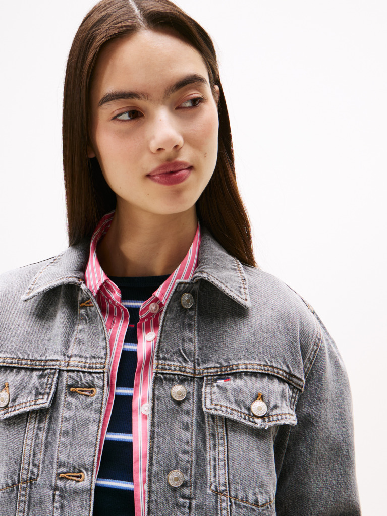 Denim Denim Trucker Τζάκετ Με Colour-Block Λογότυπο  Γυναίκες